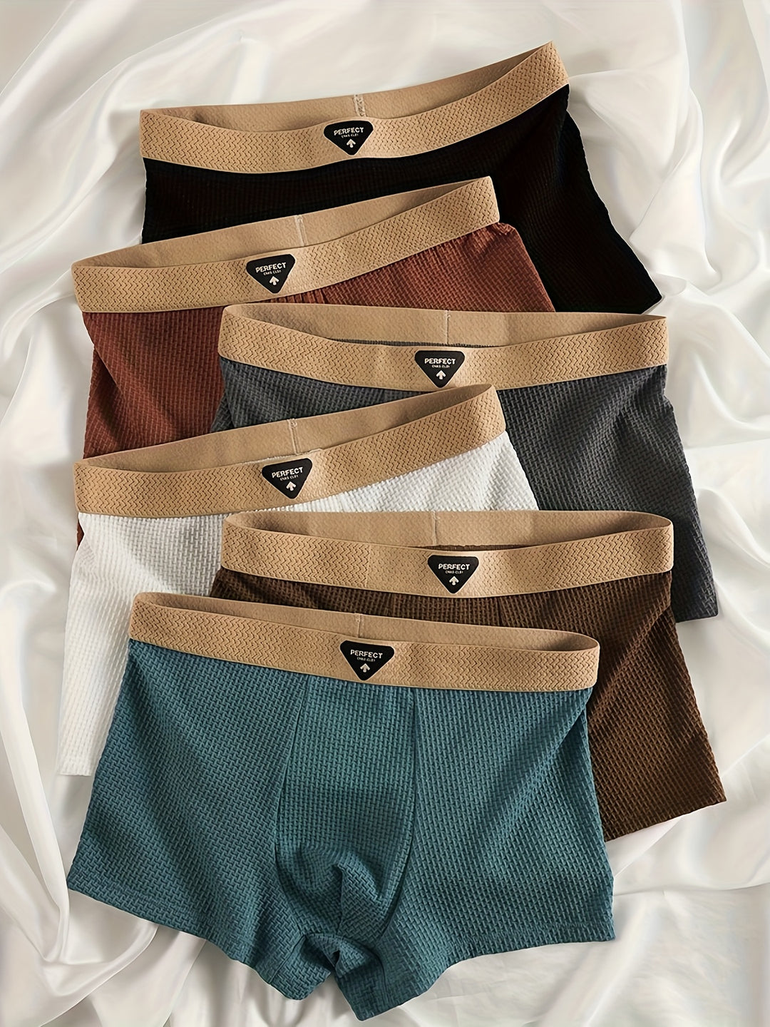Men's Boxer Shorts | Soft & Breathable | 6-Pack in Solid Colours | Comfortable Polyester