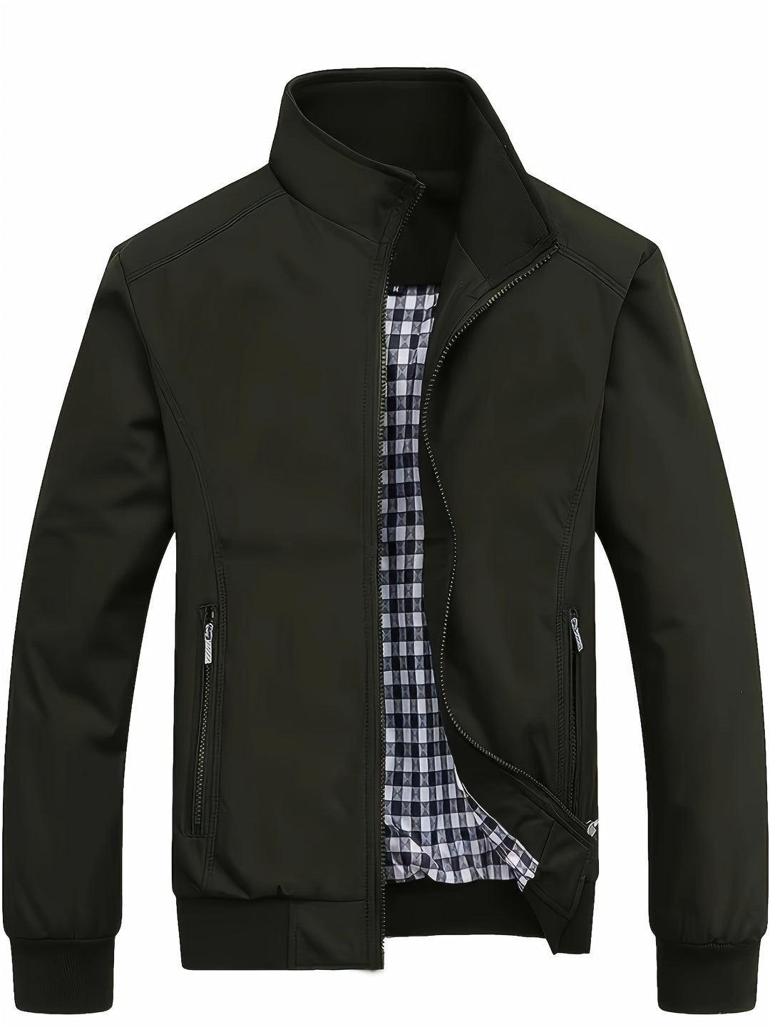 Men's Business Jacket | Zip & Stand-up Collar | Stylish & Comfortable | Spring