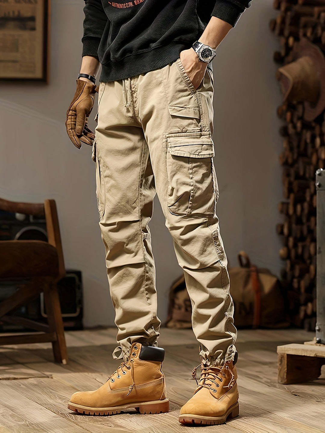 Durable Cargo Trousers for Men with Functional Pockets and Relaxed Fit | Mick