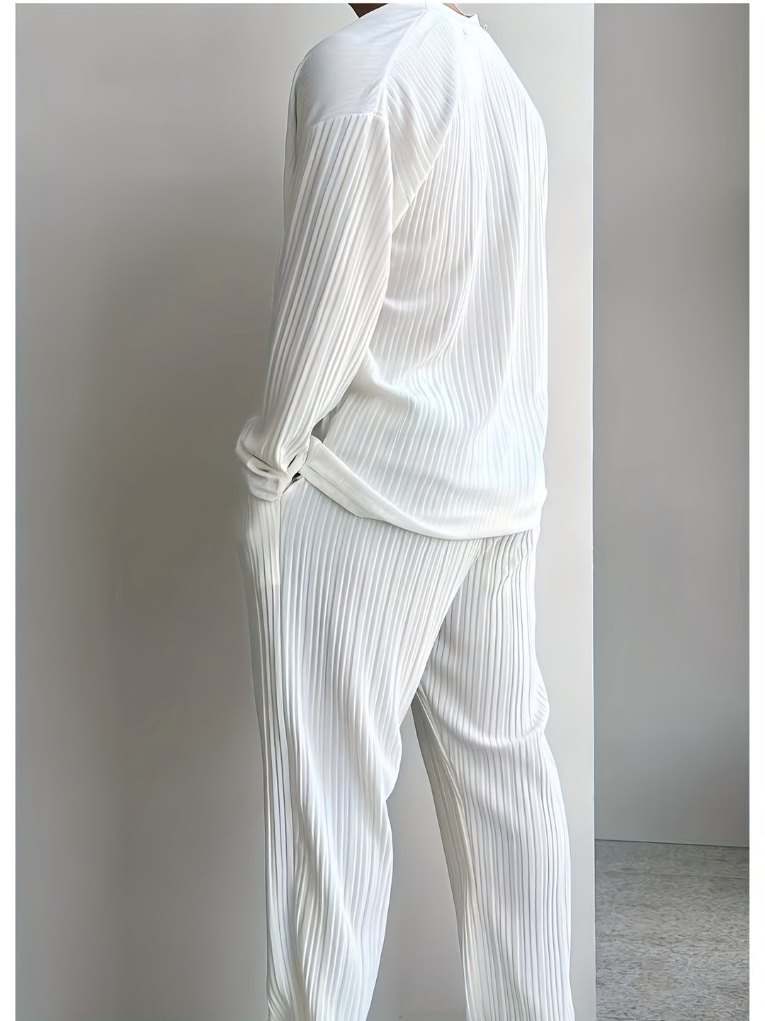 Men's Beach Set | Elegant & Casual | V-Neck & Buttons | Two-piece Outfit