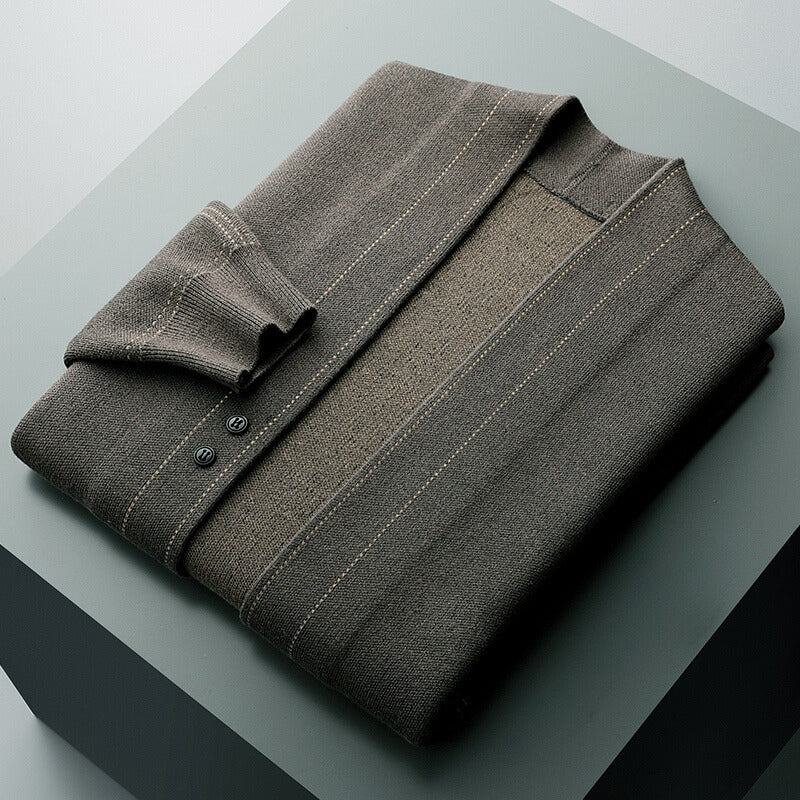 Beautiful wool coat with weave texture for style and lasting comfort | Pieter