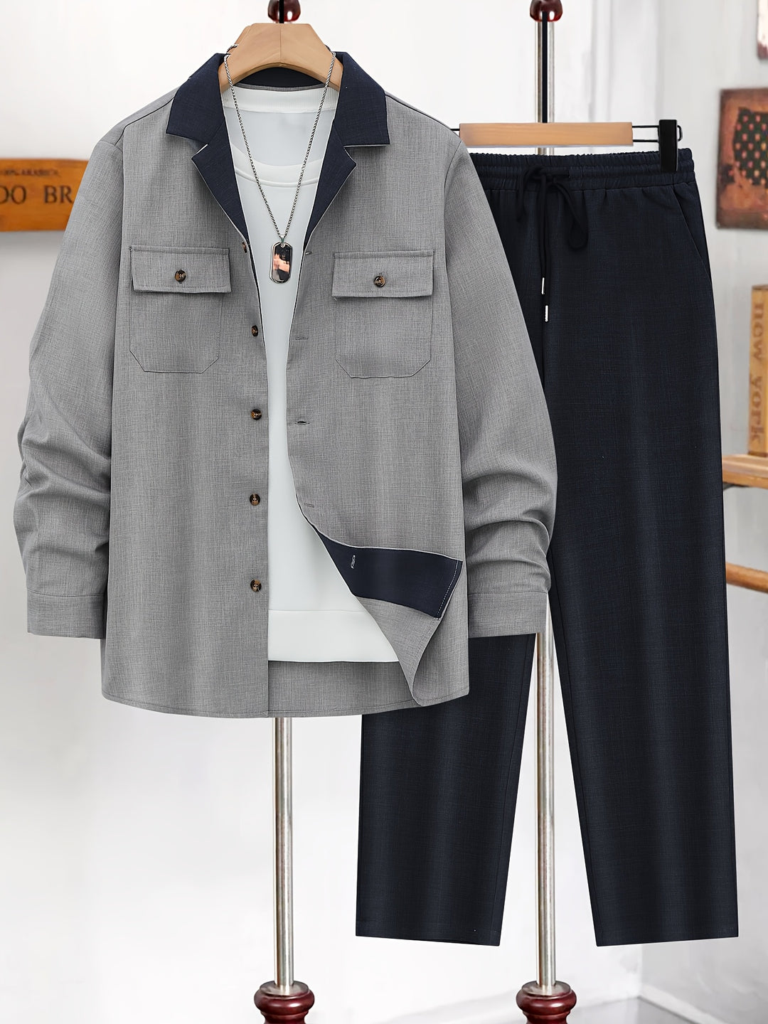 Men's Set | Stylish & Comfortable | Lightweight Top & Pants | Casual 2-Piece