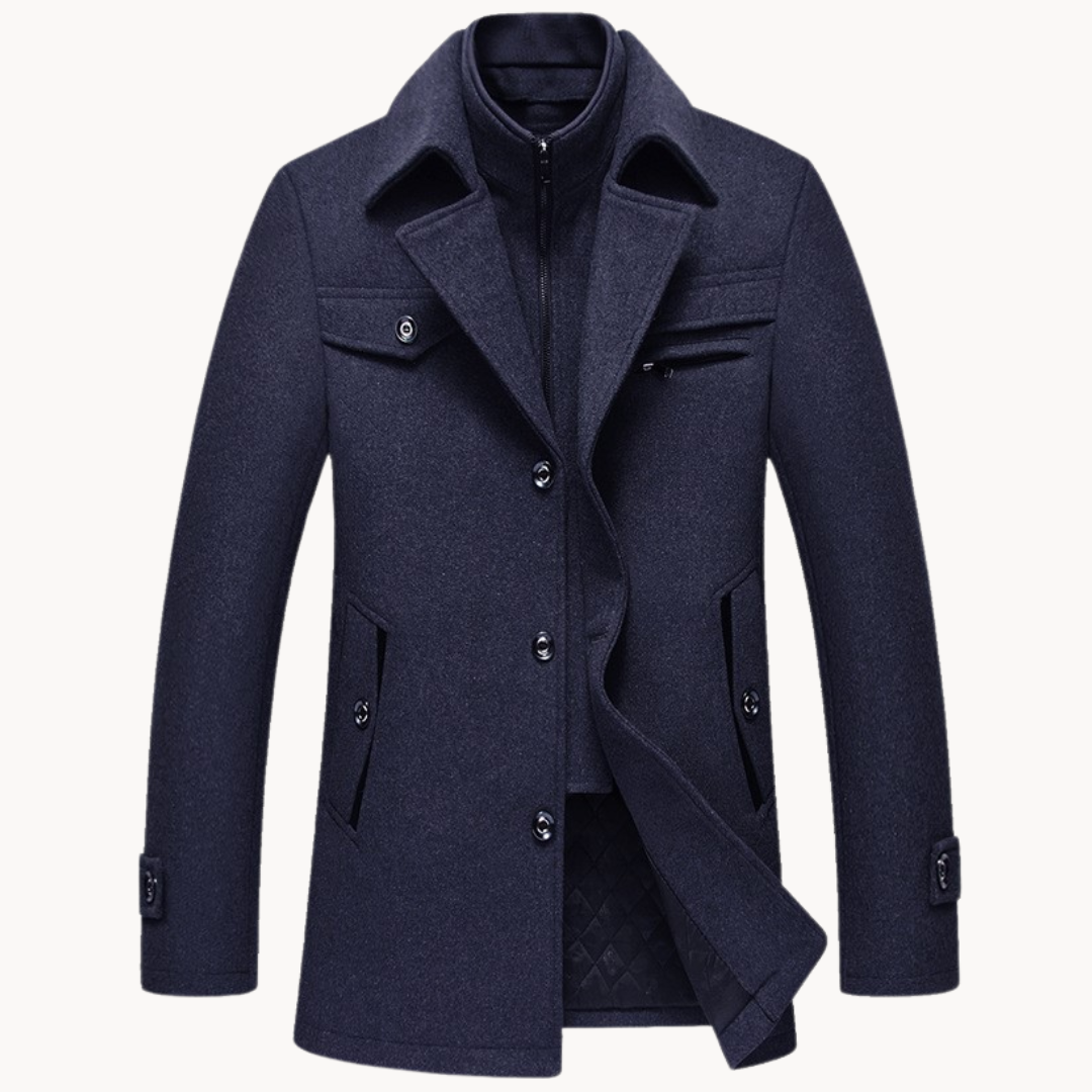 Elegant wool coat for men with timeless warmth and ultimate comfort | Ezra
