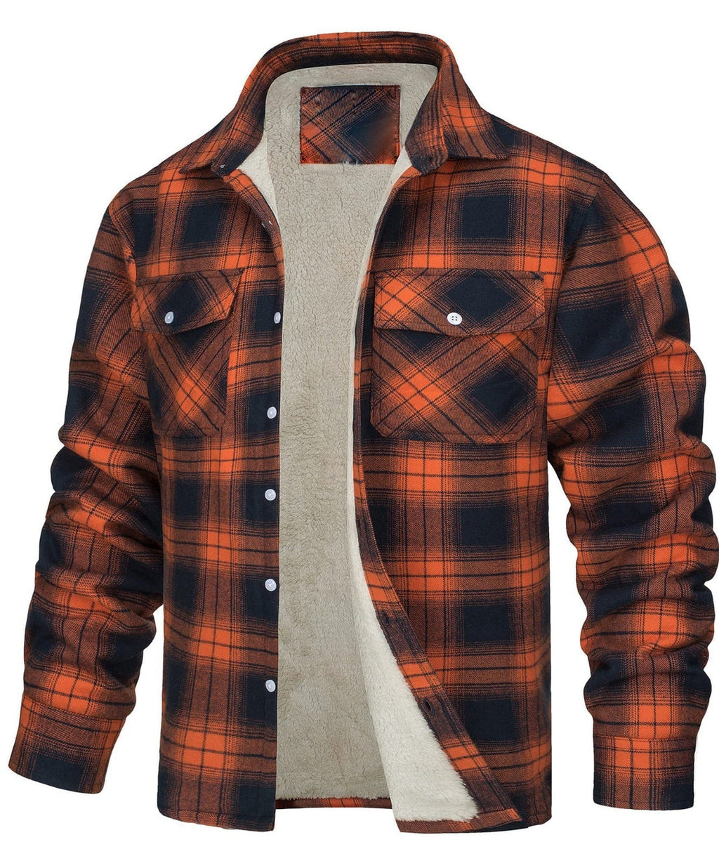 Checkered Shirt Jacket | Winter Warmth & Style | Fleece Lined