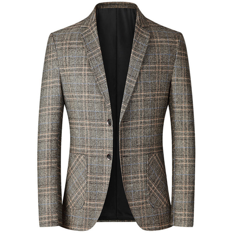Classic Slim Fit checked blazer for men with British charm and timeless elegance | Bass