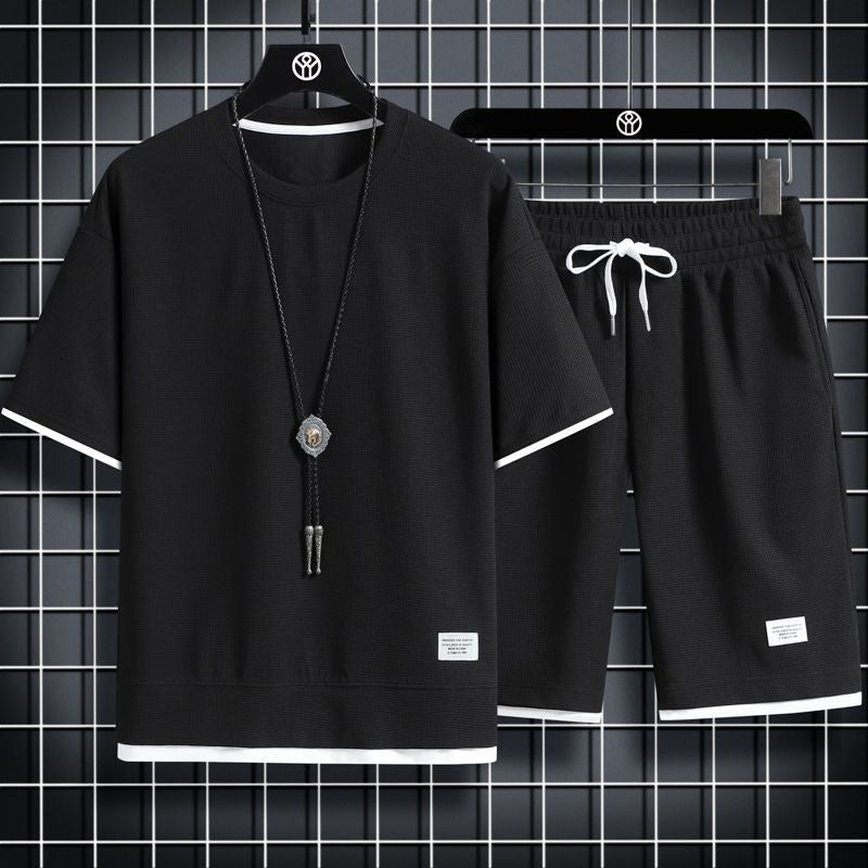 Men's Sports Set | Waffle Mesh & Breathable | Loose Fit | Polyester