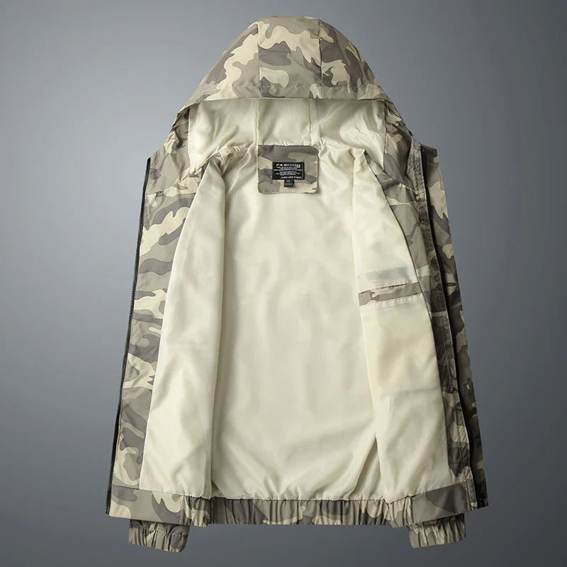 Bold camo jacket for men with rugged style and versatile comfort | Jay