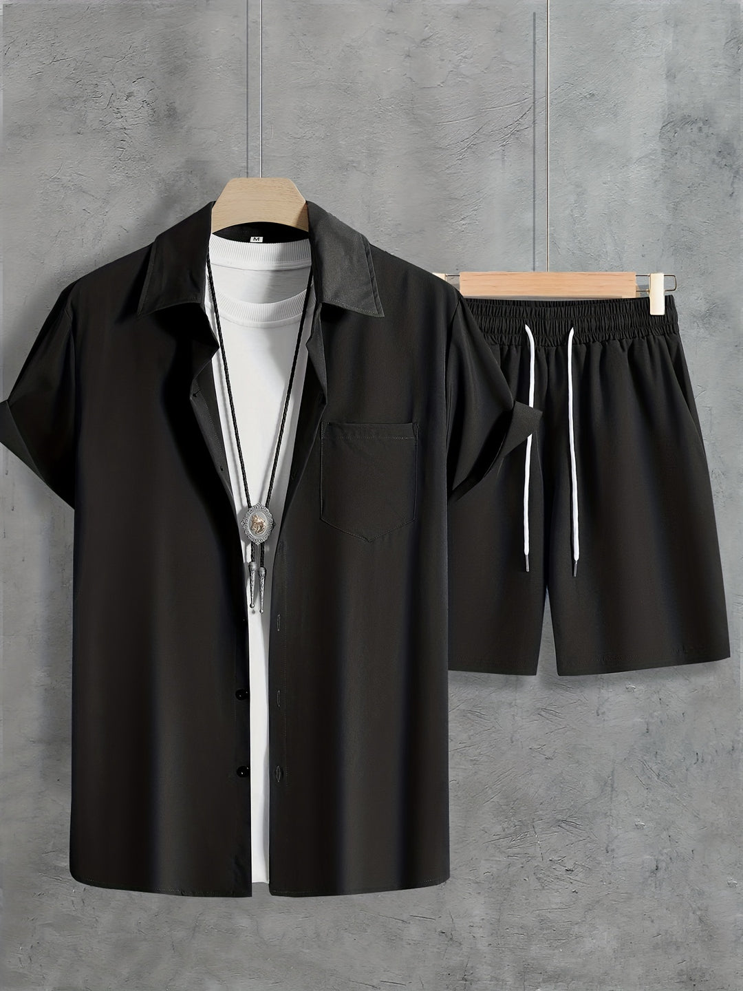 Men's Summer Set | Stylish Revers Shirt & Drawstring Shorts | Breathable & Comfortable