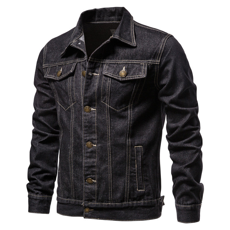 Classic men's denim jacket with laid-back charm and timeless style | Mats
