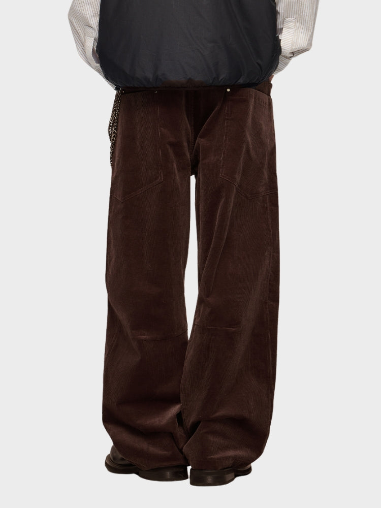 Casual oversized corduroy trousers for men with relaxed fit and modern style | Tim