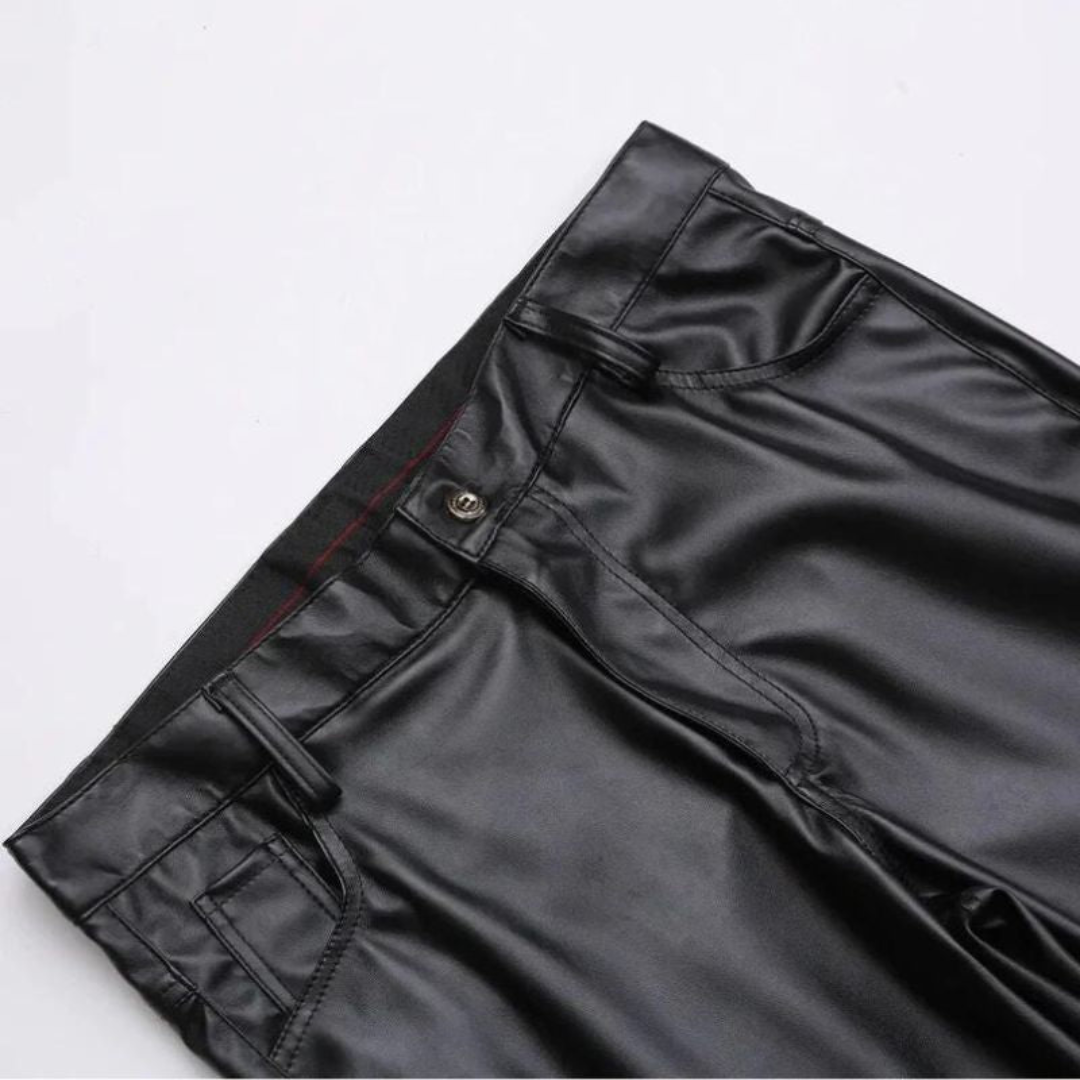 Premium Stretch leather trousers for men with versatile comfort and timeless design | Hidde
