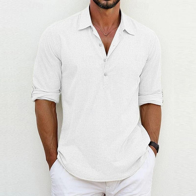 Soft and luxurious cotton shirt for men with comfortable and refined look | Boaz
