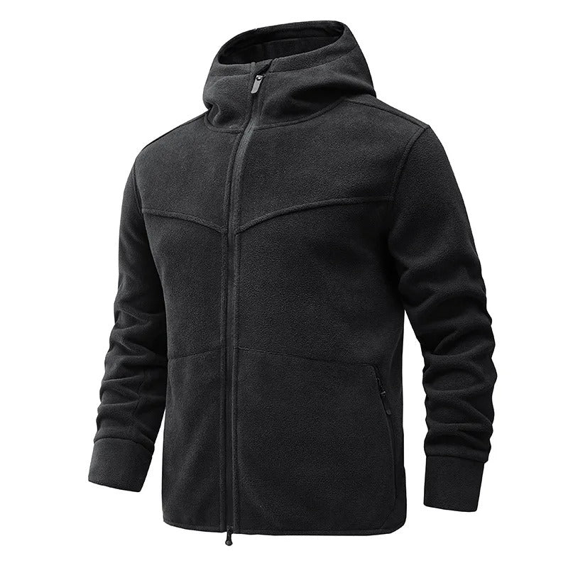 Cozy hooded fleece jacket for men with ultimate warmth and wind protection | Wessel
