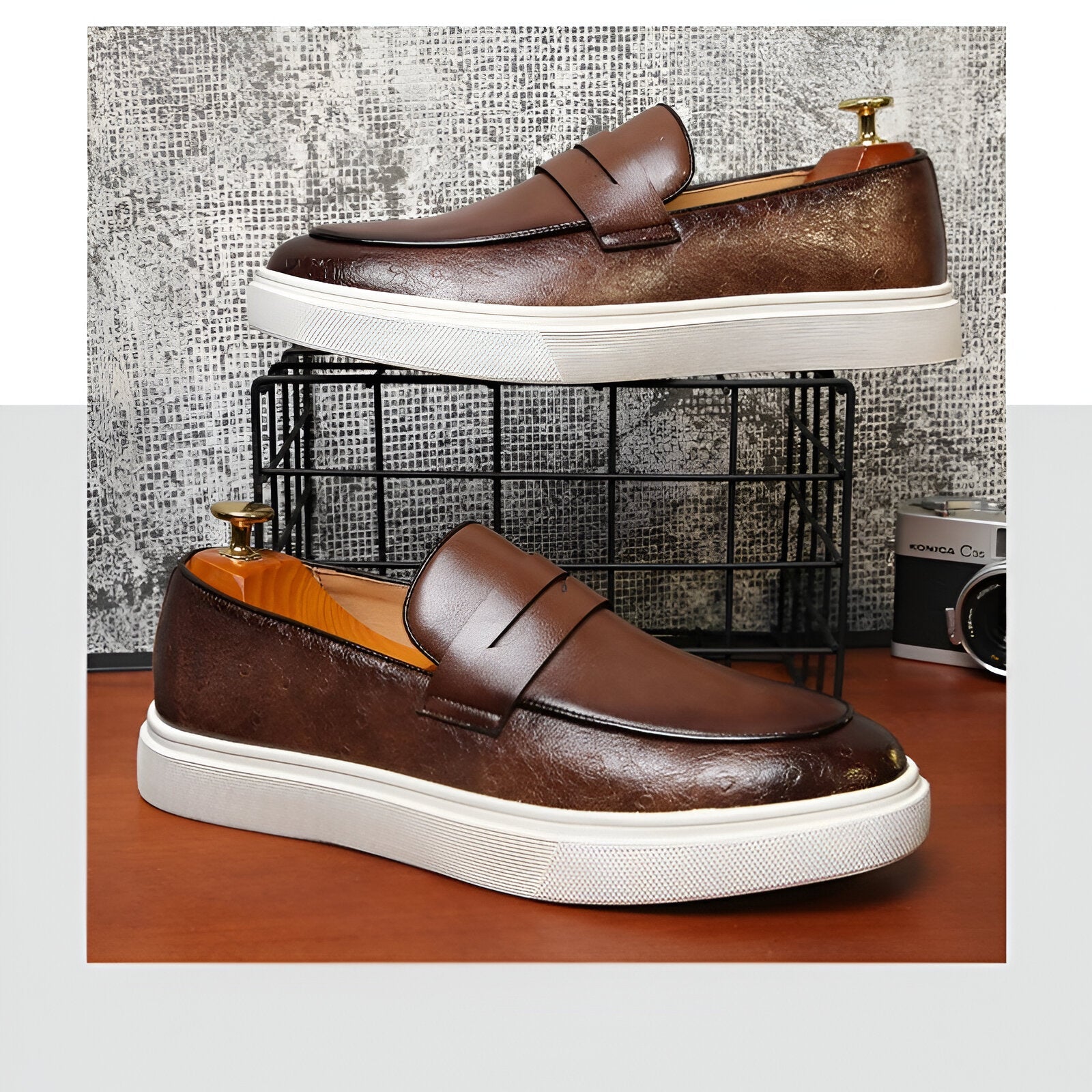 Men's shoes | Leather Slippers | Comfortable Thick Sole | Casual & Tailored