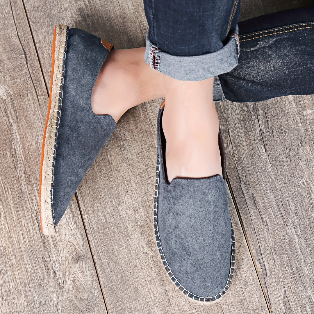 Men's Loafers | Breathable & Handmade | Linen Sole & Canvas | Casual Slip-On
