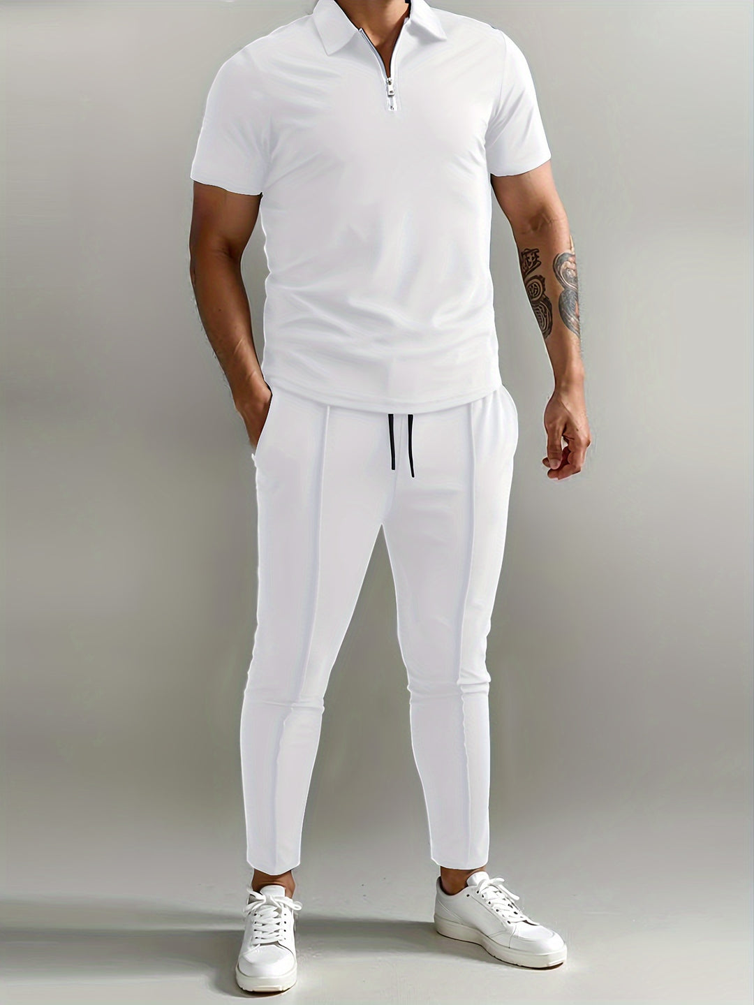 Men's Joggers Set | Slim-Fit & Breathable | Short Sleeve | Summer Outfit