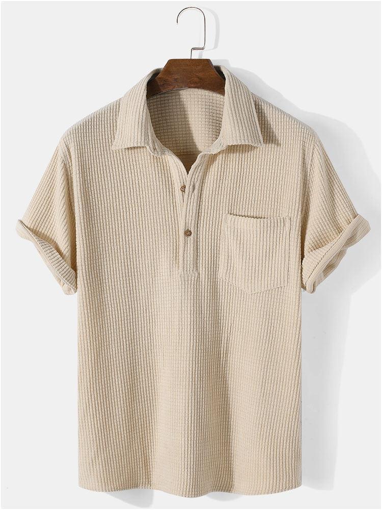 Stylish waffle polo and shorts set for effortless comfort and modern elegance | Finn
