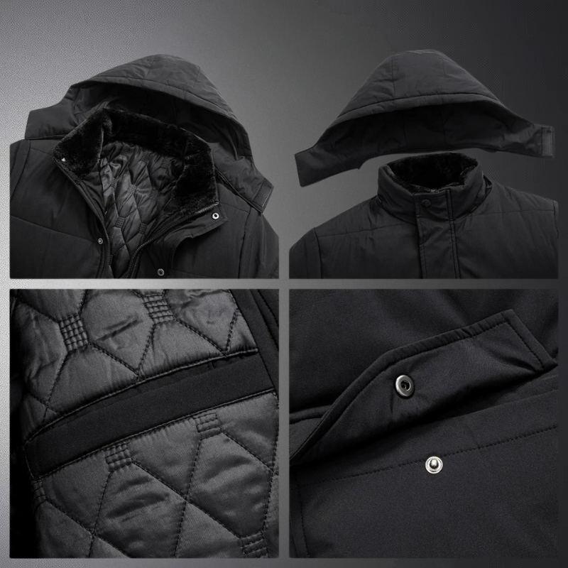 Luxuriously warm fleece-lined winter jacket for men with timeless comfort | Oscar