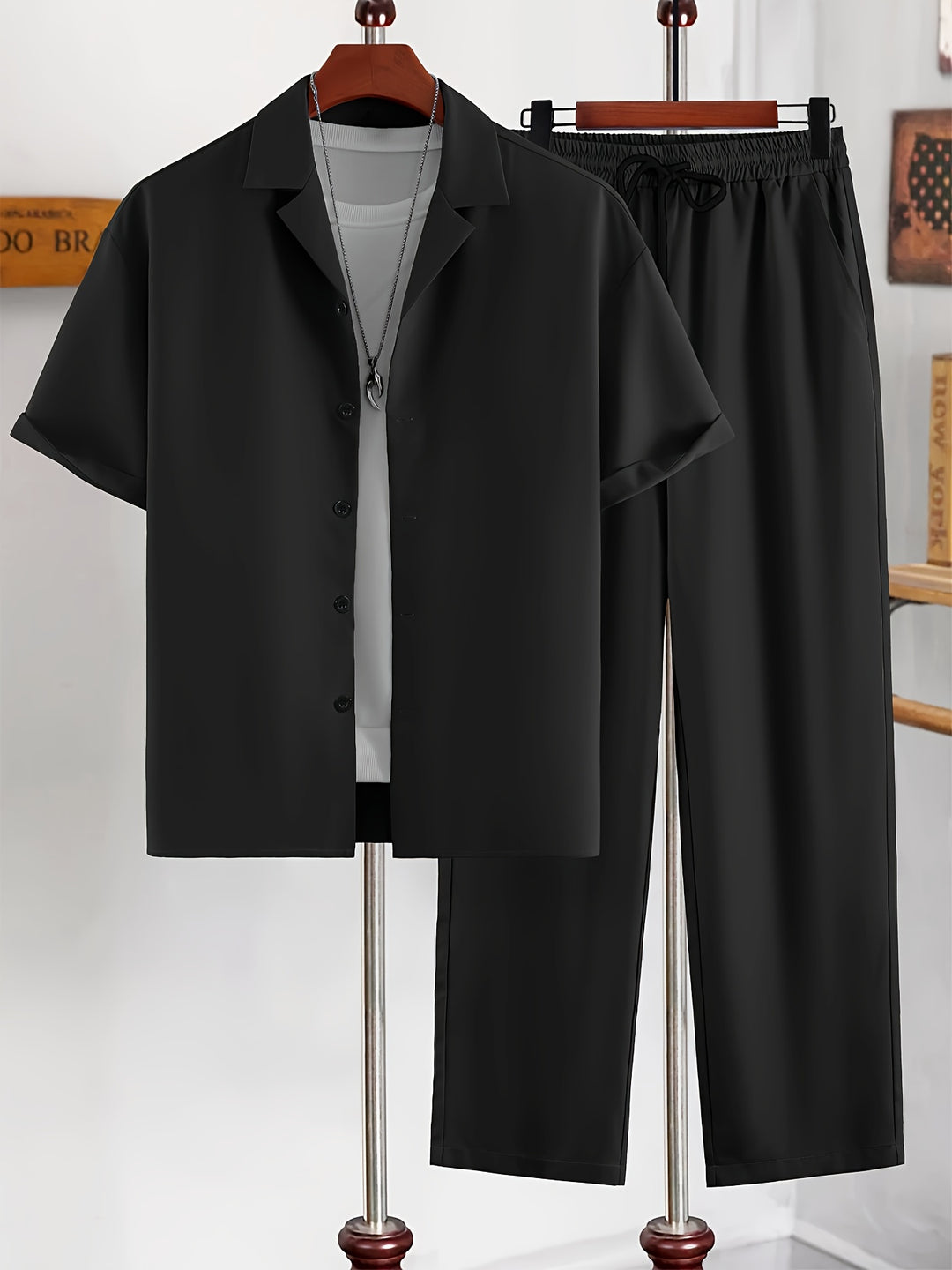 Men's Summer Set | Loose-fitting Lapel Shirt & Pants | Trendy & Versatile