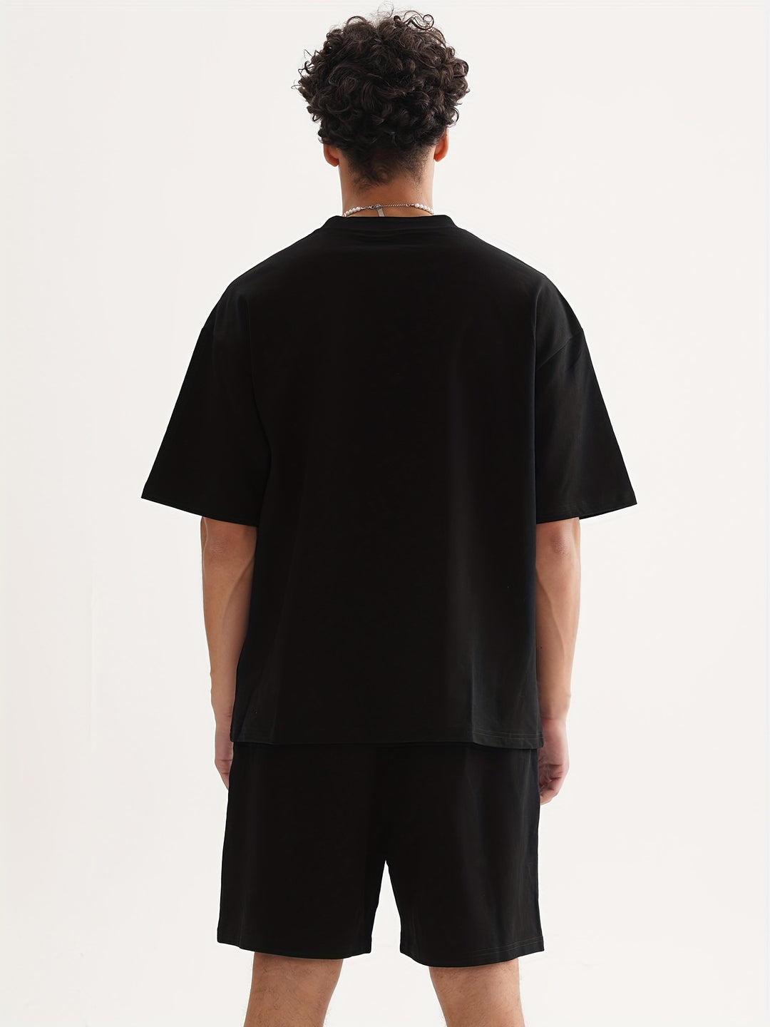 Slim and Casual Men's 2-Piece Solid Coloured T-Shirt and Short Summer Set | Joas