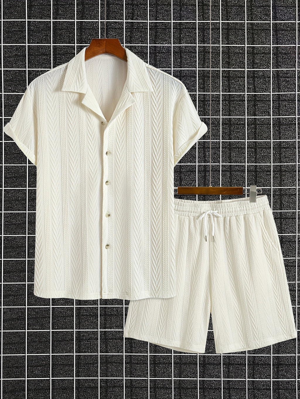 Men's Summer Set | Knitted Shirt & Shorts | Streetwear Style & Comfortable