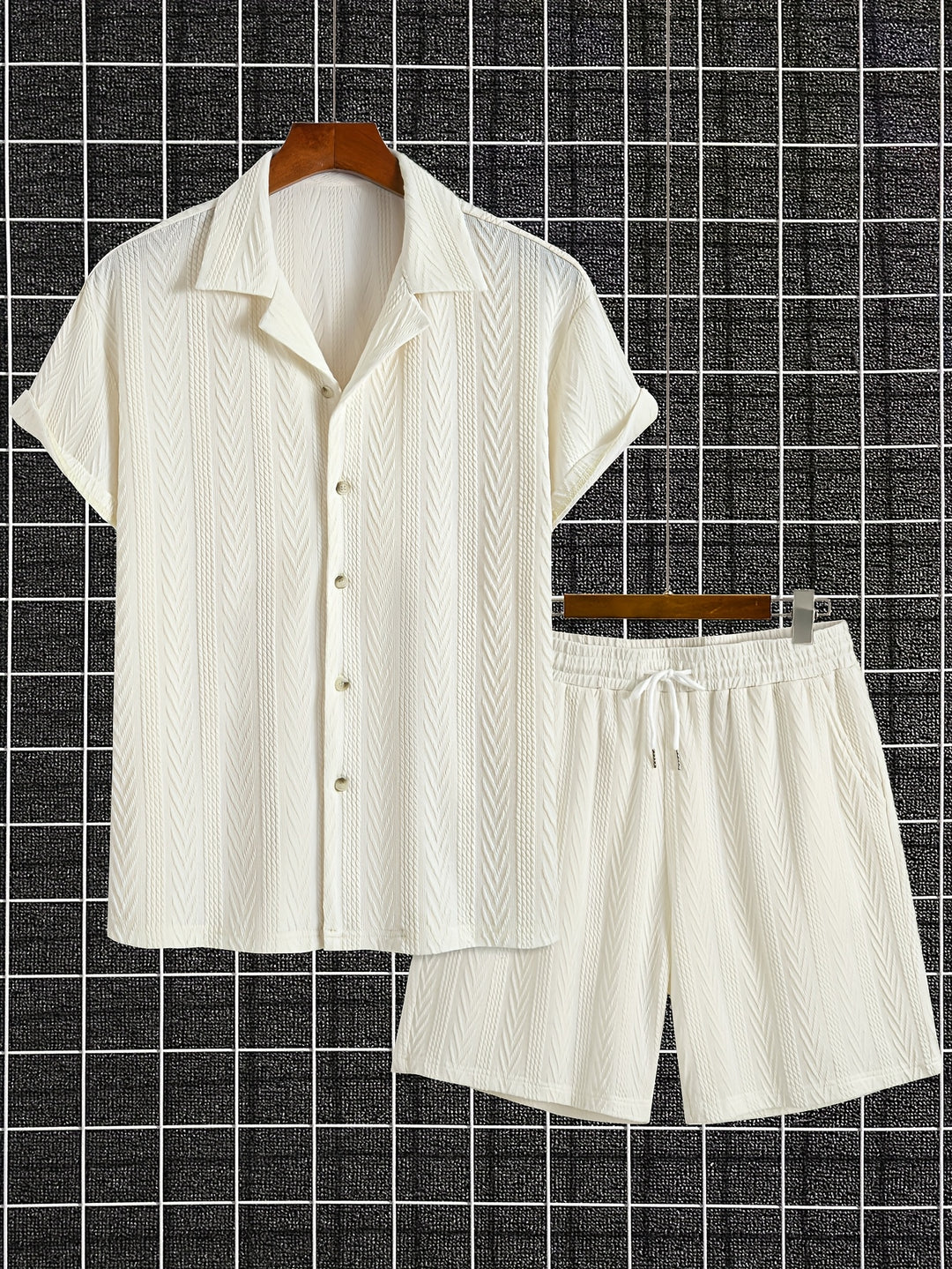 Men's Summer Set | Knitted Shirt & Shorts | Streetwear Style & Comfortable