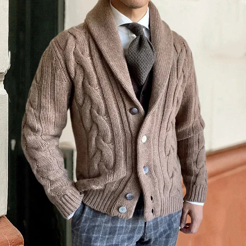 Luxury Knitted Cardigan | Stylish & Warm | Twisted Knitted Design | Men's