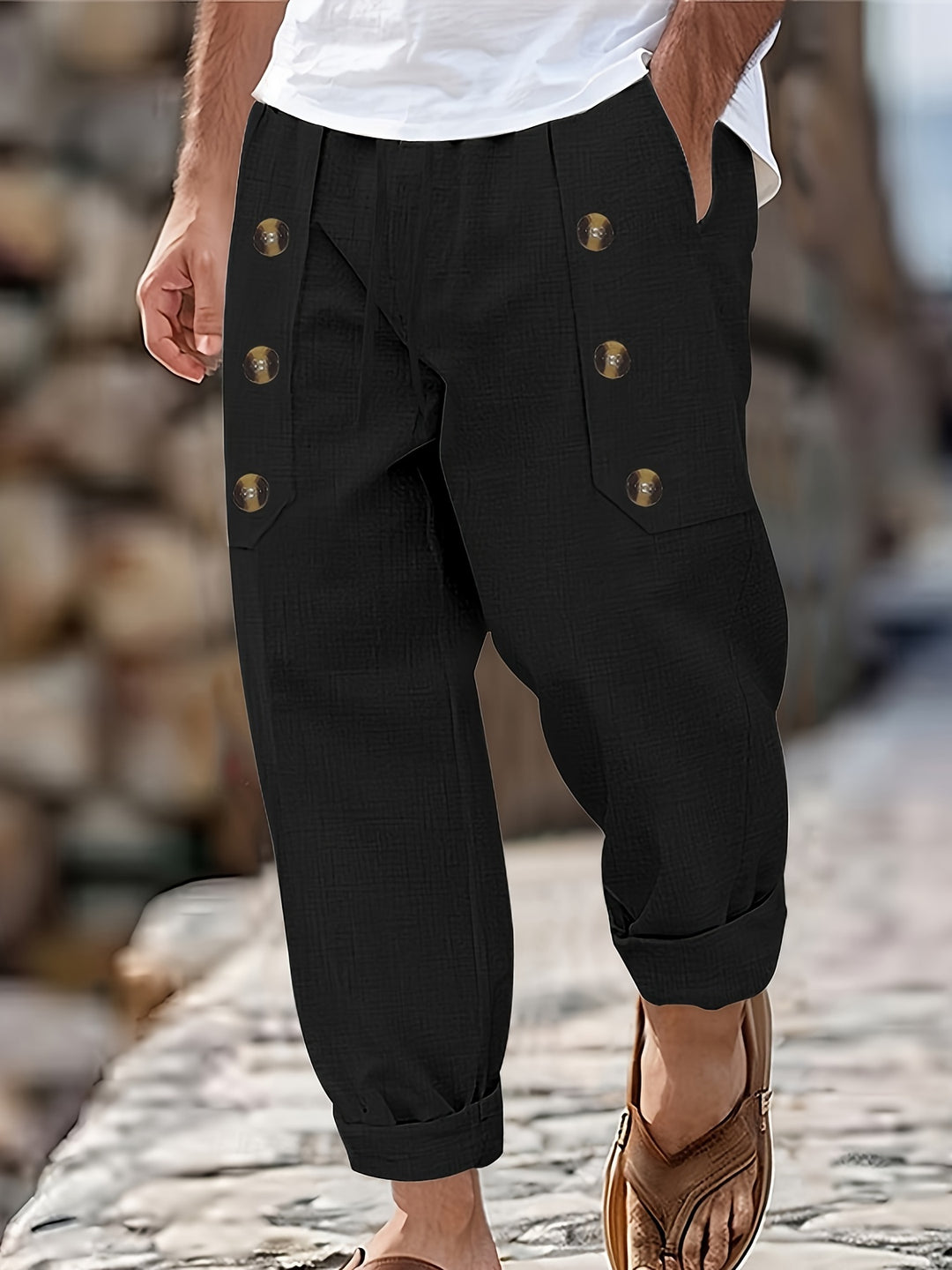 Men's Harem trousers | Lightweight & Breathable | Beach Style | Loose Fit