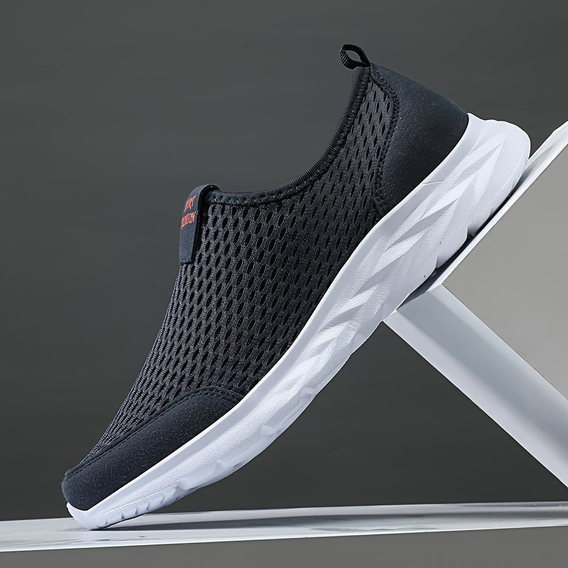 Men's Slip-on Sneakers | Breathable Mesh | Comfortable Walking Shoes | Lightweight Sports Shoes