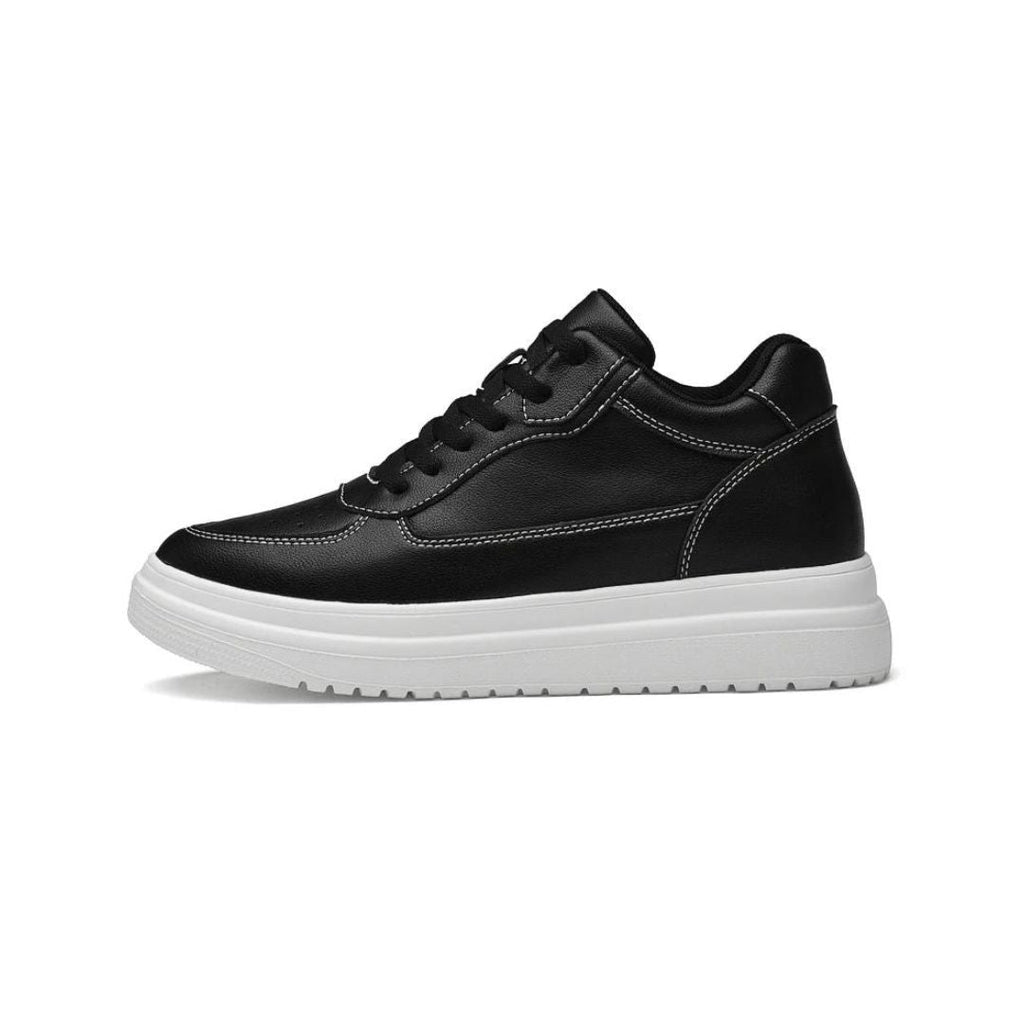Men's Sneakers | Hidden Raise up to 10 cm | PU Leather & Non-Slip Sole | Streetwear Style