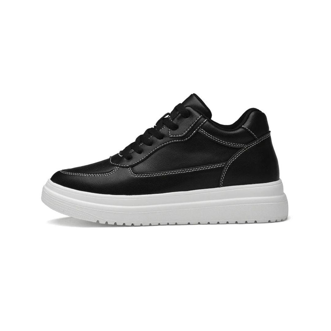 Men's Sneakers | Hidden Raise up to 10 cm | PU Leather & Non-Slip Sole | Streetwear Style
