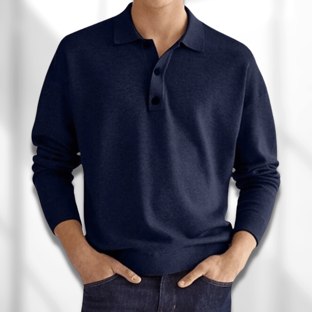 Elegant long-sleeved Polo Sweater with style and comfort | Tygo