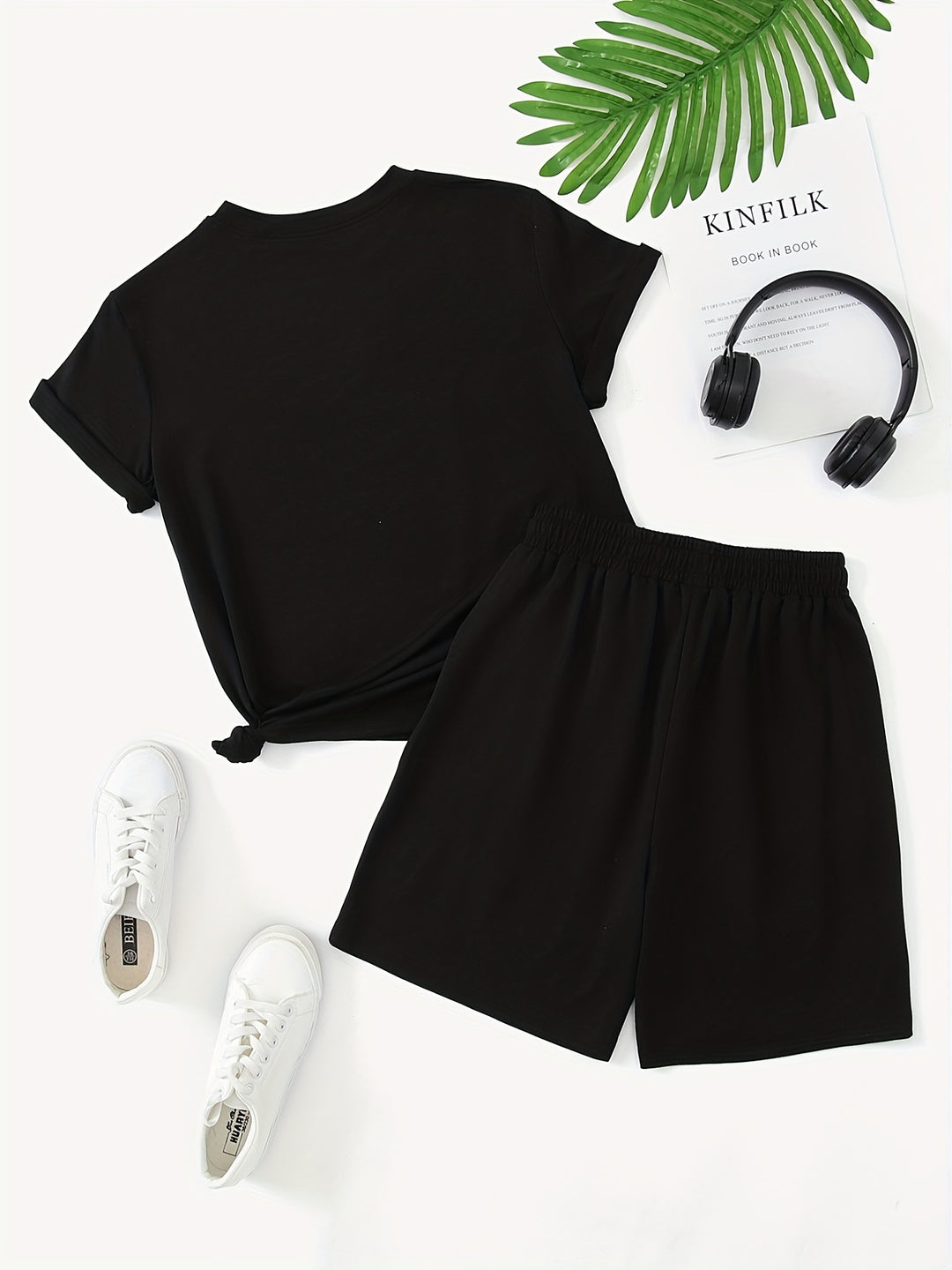 Men's Summer Set | Big Smile Print | T-shirt & Drawstring Shorts | Casual & Trendy