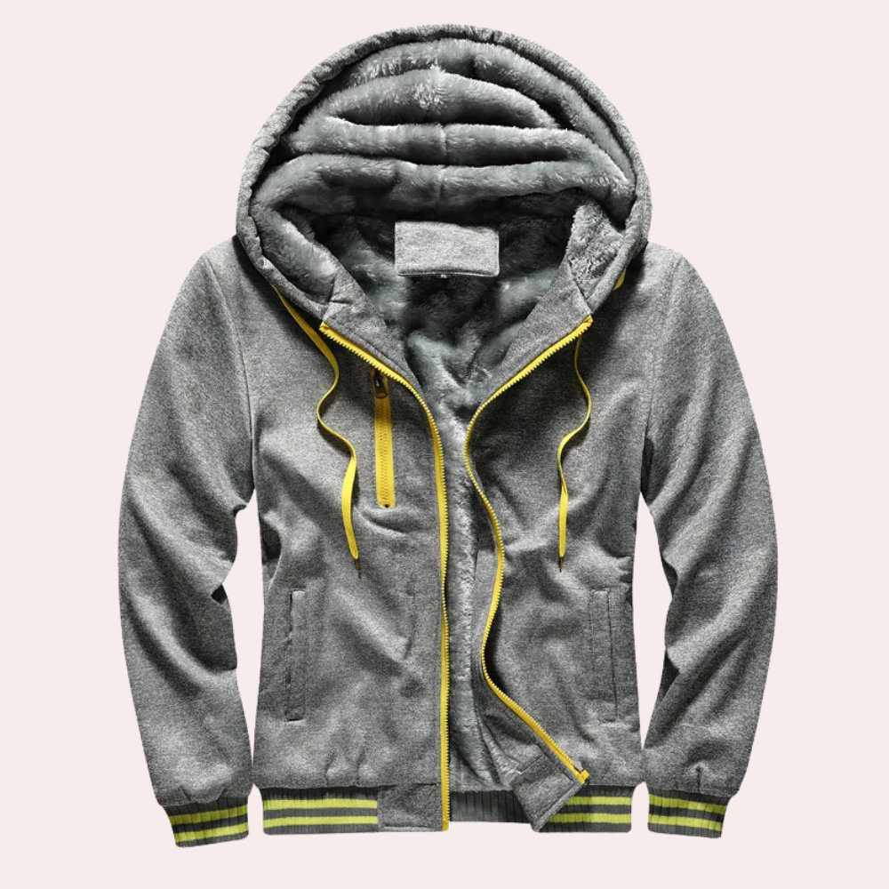 Luxury and Warm Winter Jacket for Men with Fleece Hood and Premium Comfort | Roel