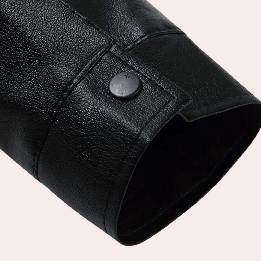 Classic men's leather jacket with timeless design and refined comfort | Jayden