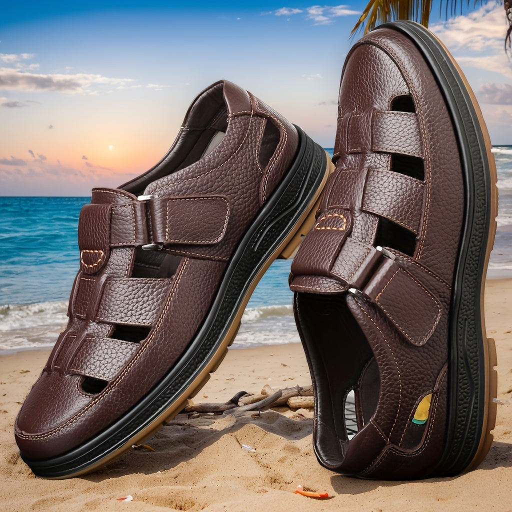 Men's Sandals | Breathable & anti-odour | Comfortable & Durable | Cowhide Upper