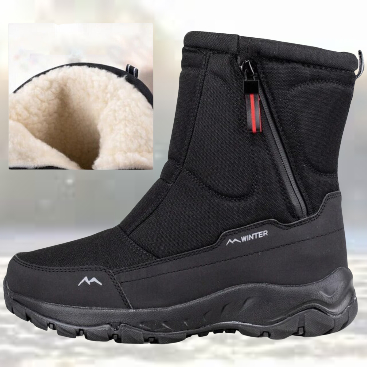 Elegant mid-calf snow boots combine style and function | Noud