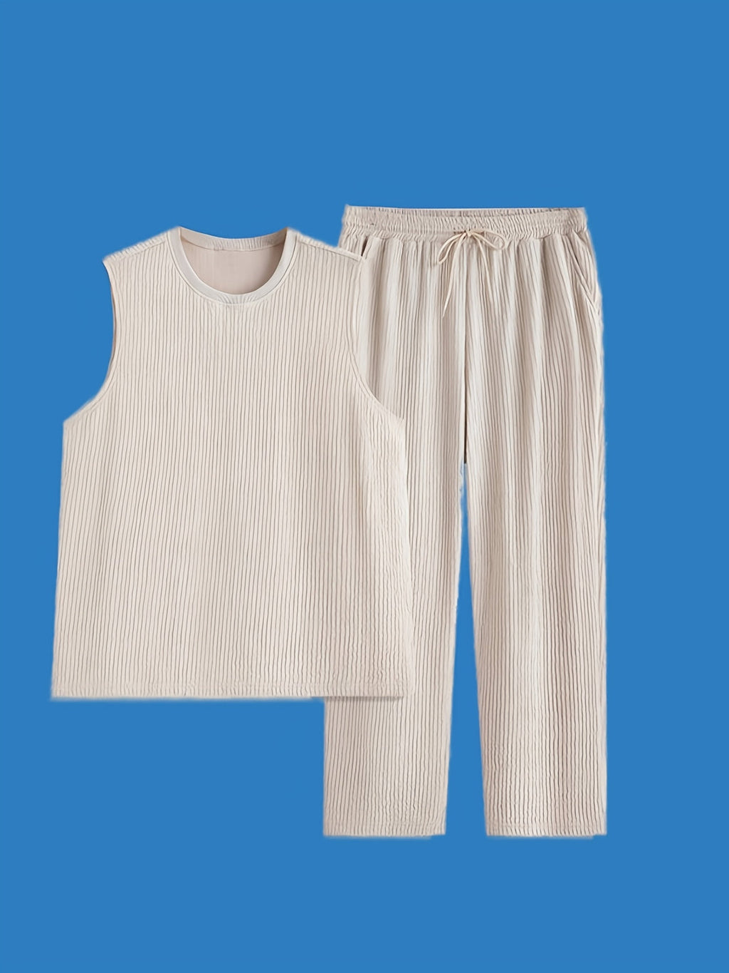 Sleeveless Top & Trousers | Modern & Stylish | Casual Sportswear Men's Set