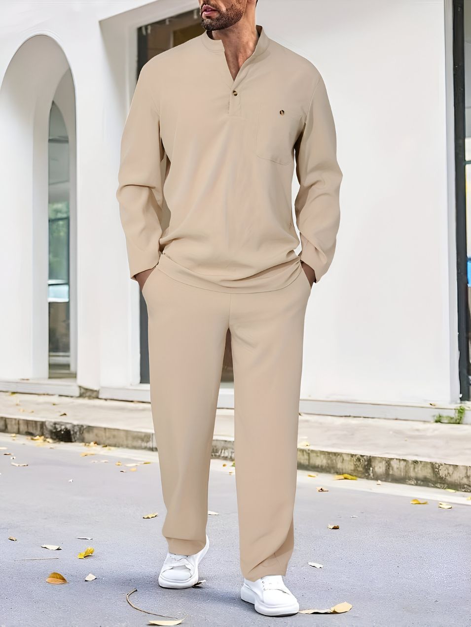 Men's Tracksuit | Stylish & Comfortable | Modern Collar & Soft Fabric