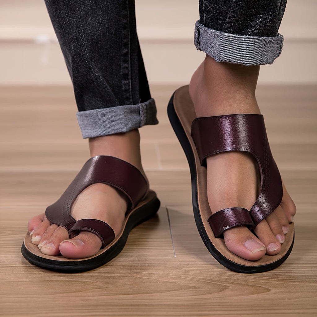 Men's Slippers | Anti-slip & Lightweight | Comfortable Thick Sole | PU & Rubber