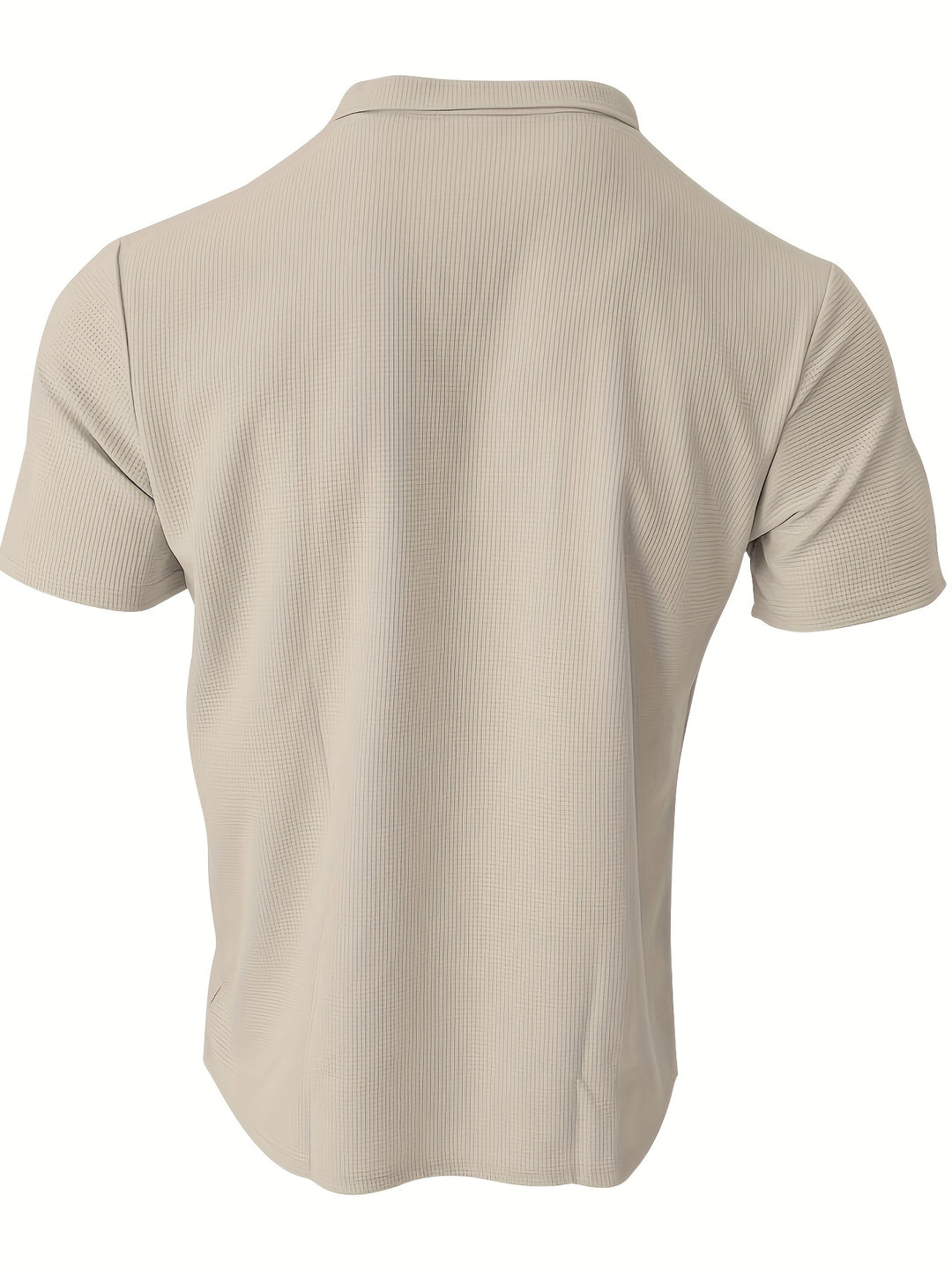 Men's Polo | Solid Colour & Grid Texture | Comfortable Collar | Breathable & Casual