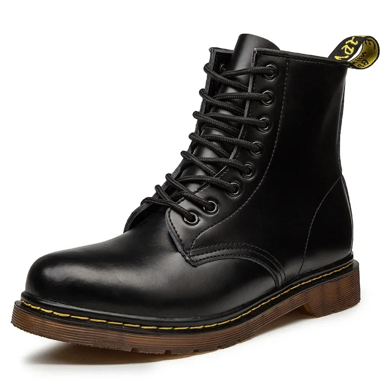 Durable leather lace-up winter boots for men with non-slip sole and classic elegance | Jari