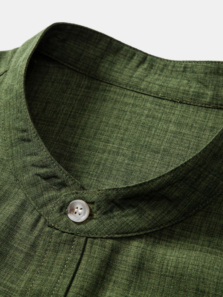 Men's Set | Short-Sleeve Shirt & Straight Trousers | Breathable & Casual | Lightweight