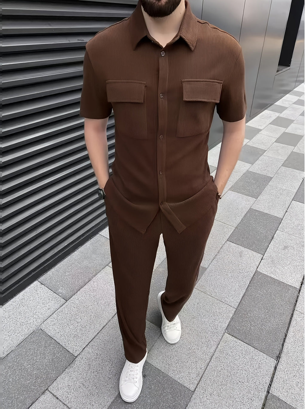 Corduroy Set | Refined & Trendy | Button-Up Shirt & Tailored Trousers | Men's