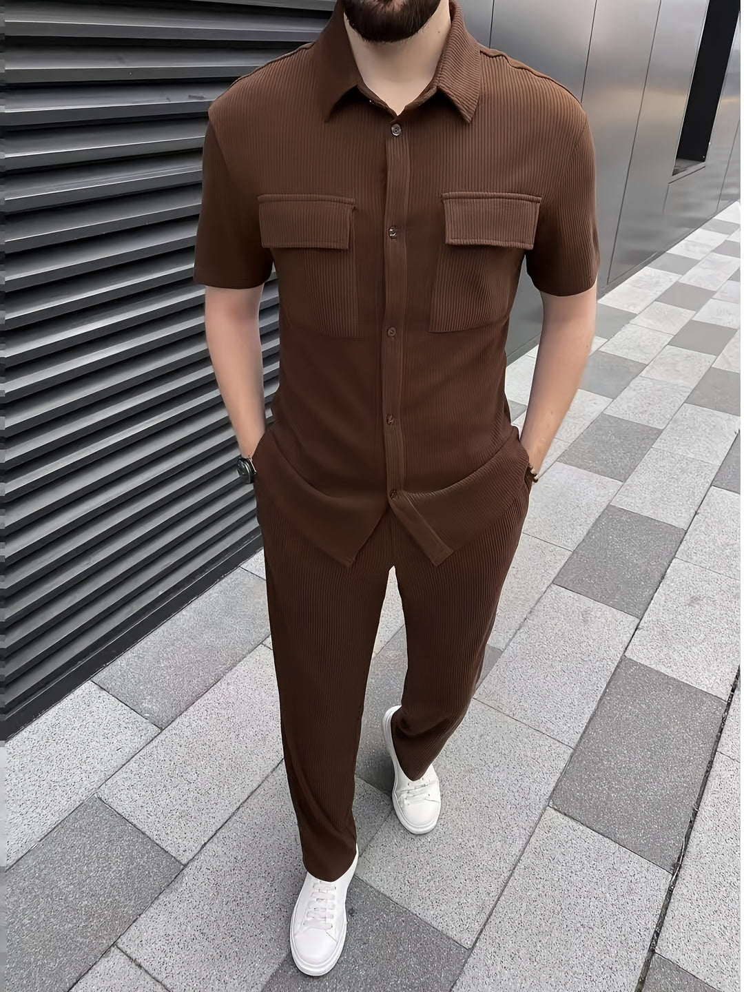 Corduroy Set | Refined & Trendy | Button-Up Shirt & Tailored Trousers | Men's