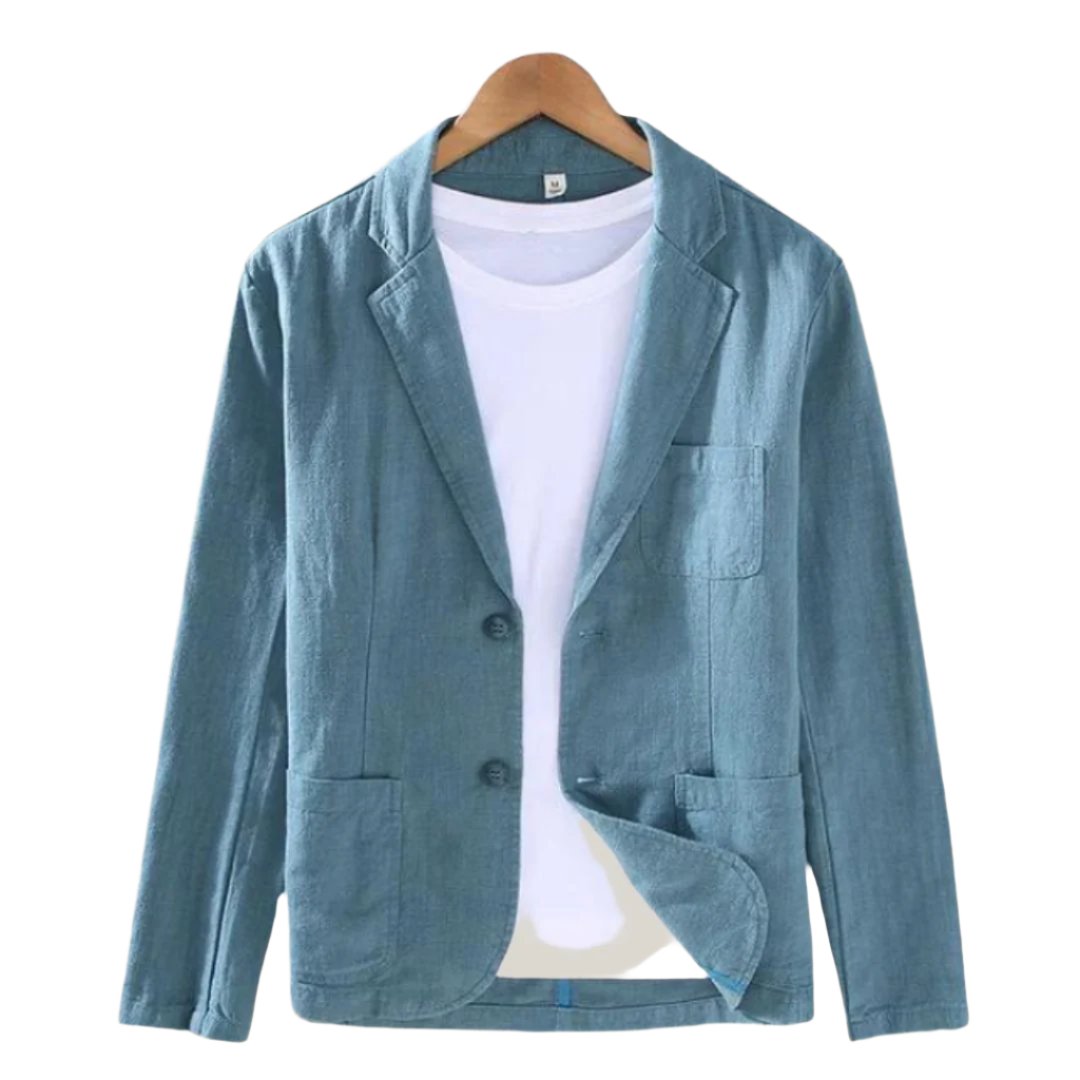 Elegant Italian linen blazer for men with refined charm and modern look | Cas