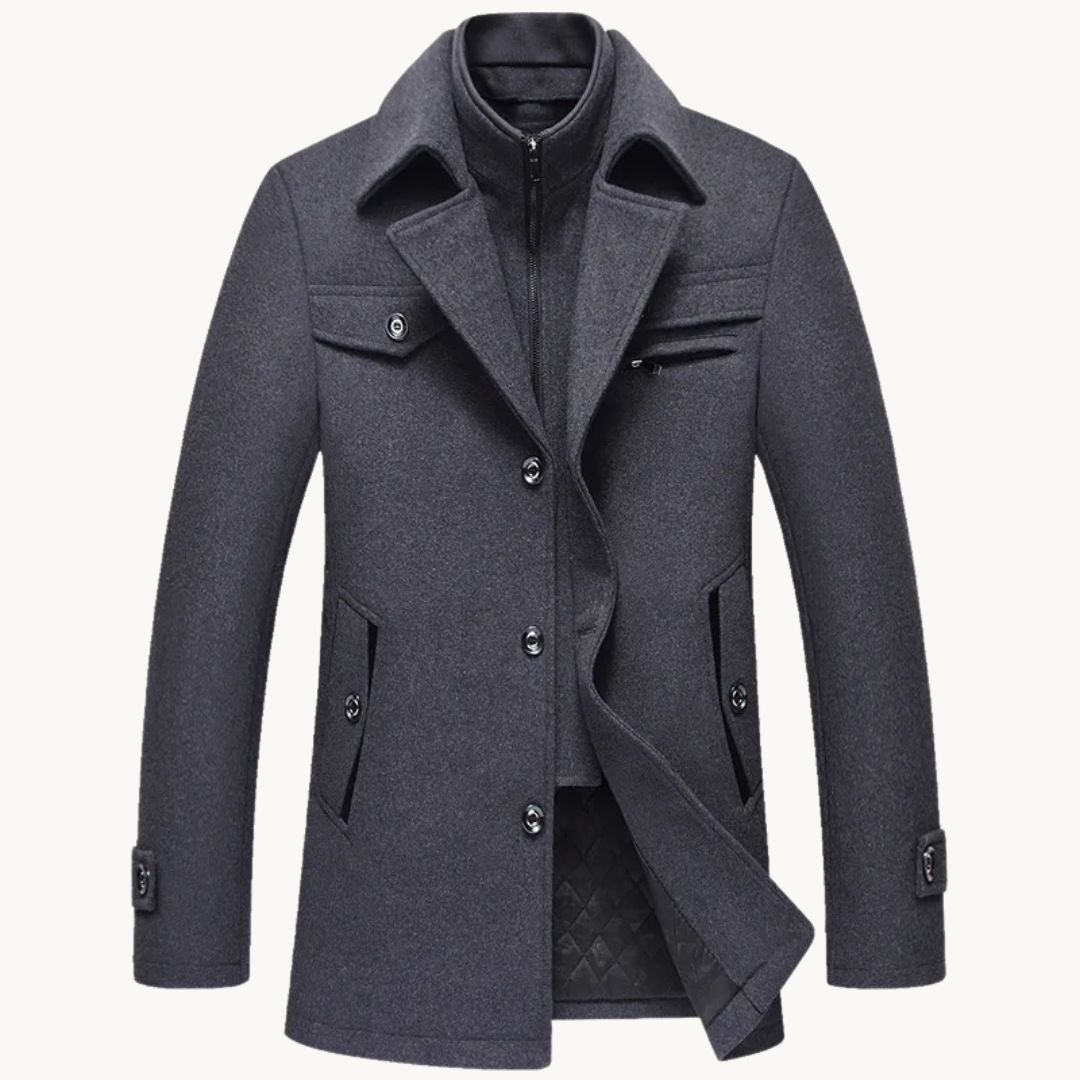 Elegant wool coat for men with timeless warmth and ultimate comfort | Ezra
