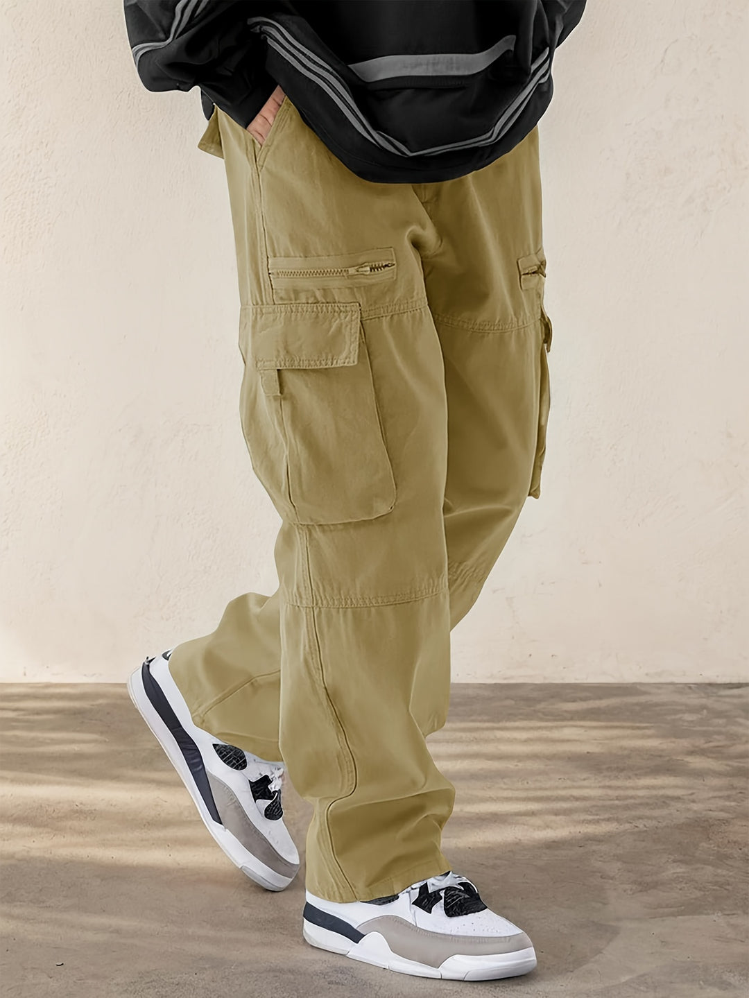 Men's Cargo Trousers | Drawstring & Flap Pockets | Comfortable & Durable | Streetwear