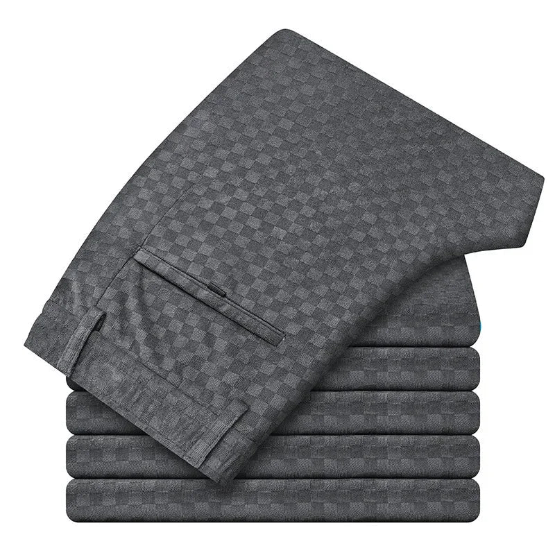 Elegant and versatile men's checked corduroy trousers with timeless charm | Victor