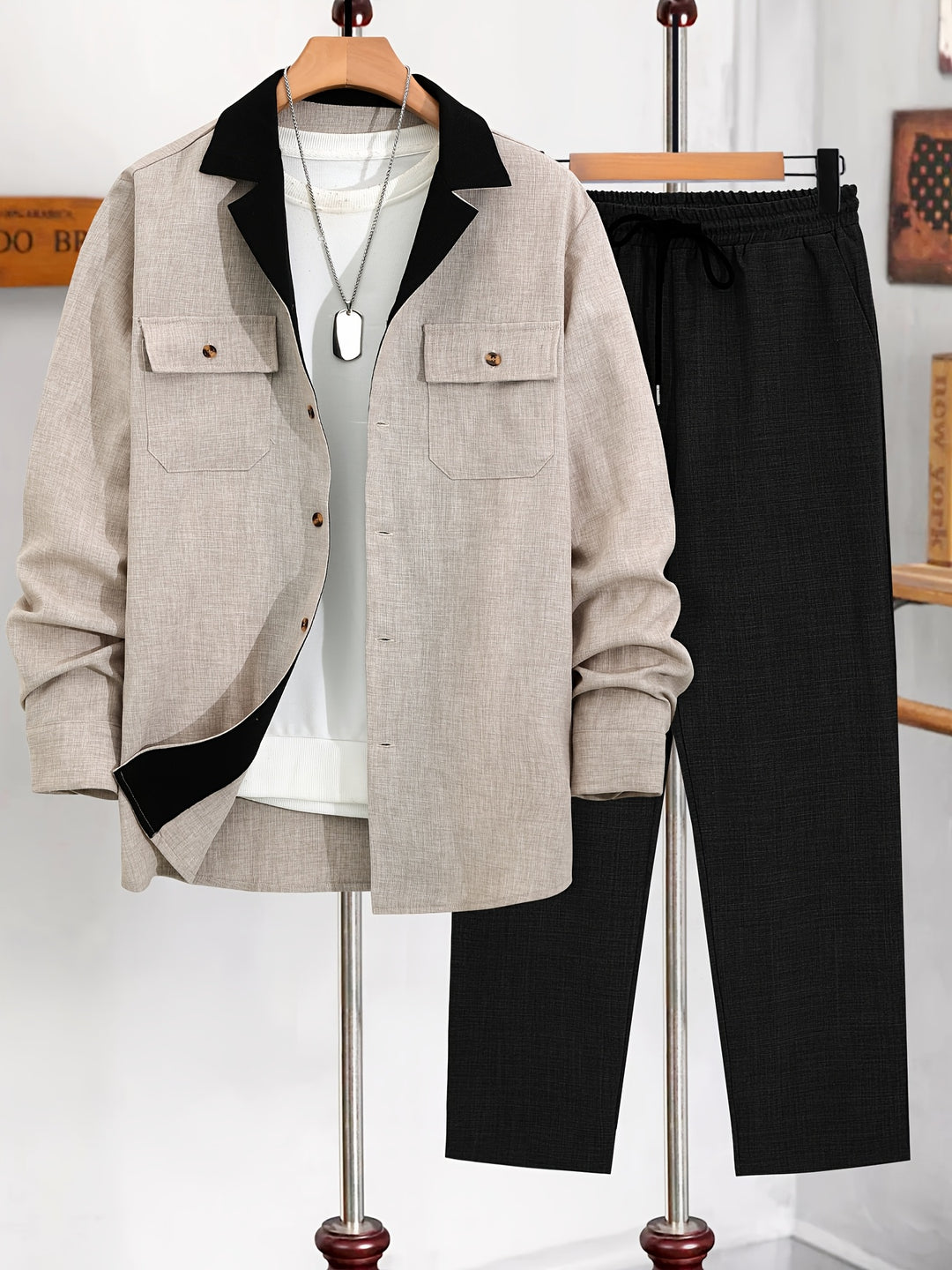 Men's Set | Stylish & Comfortable | Lightweight Top & Pants | Casual 2-Piece